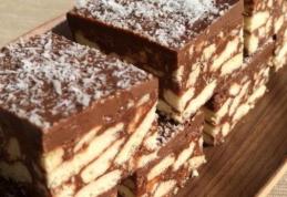 Prăjitura delicioasă cu ciocolată - fără coacere