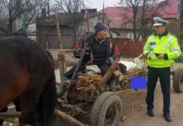 Căruțașii din patru comune amendați de polițiști