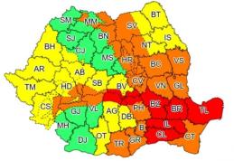 Alertă ANM de cod roşu de viscol şi ninsoare în nouă judeţe