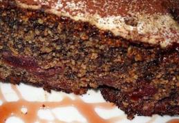 Prăjitură cu mac și vișine