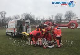 Bărbat de 65 de ani preluat de urgență de la Dorohoi de elicopterul SMURD - FOTO