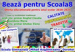 8ează pentru Școala8 – Vezi oferta educațională pentru anul școlar 2020-2021