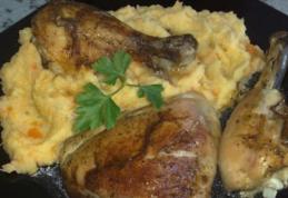 Friptură din pulpe de pui la capac