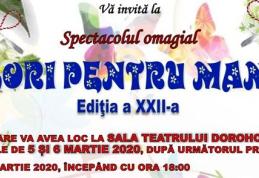 Clubul Copiilor Dorohoi: Concert omagial „Flori pentru mama”, ediția a XXII-a. Vezi programul!