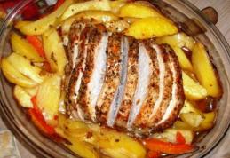 Cotlet de porc în crustă de condimente