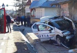 Accident! Un jandarm din Botoșani a intrat cu mașina într-o autospecială de poliție