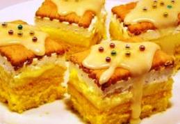 Prăjitură cu unt și biscuiți