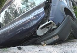 Accident la Suharău! Un bărbat a furat mașina băiatului său și s-a izbit cu ea într-un cap de pod