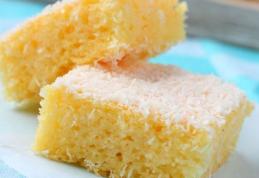 Prăjitură cu iaurt și fulgi de cocos