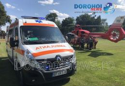 Bărbat din Suharău preluat de urgență de elicopterul SMURD de la Dorohoi - FOTO