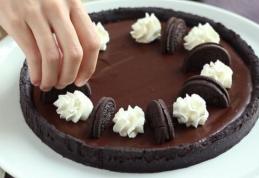 Tartă Oreo cu ciocolată fără coacere