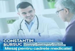 Constantin Bursuc candidat independent: Mesaj pentru cadrele medicale