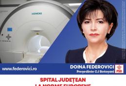 Doina Federovici: „La Consiliul Județean, voi continua investițiile în sănătate din guvernarea PSD: aparatură nouă la Spitalul Județean, modernizarea 