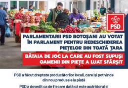 Prefectul PNL de Botoșani după ce a executat ordinul lui Orban de închidere a piețelor a aruncat vina pe PSD. Parlamentarii social-democrați botoșănen