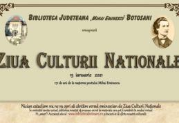 Ziua Culturii Naționale marcată on-line la Biblioteca Județeană „Mihai Eminescu” Botoșani