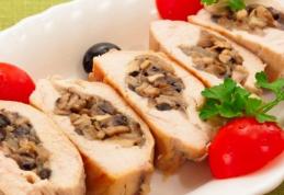 Piept de pui umplut cu ciuperci