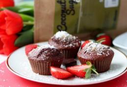 Brioșe cu nucă de cocos și ciocolată