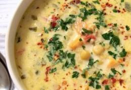 Supă cu cartof dulce și porumb