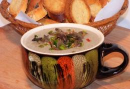 Supă cu praz și ciuperci