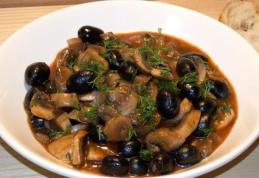 Mâncărică de ciuperci cu măsline - de post