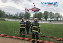 Elicopterul SMURD a venit a doua oară la Dorohoi. Un dorohoian a fost preluat de urgență!