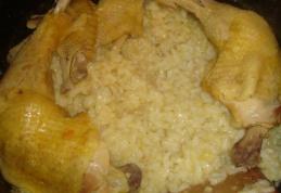 Pilaf cu găină de țară
