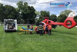Bărbat din Cordăreni preluat de urgență de elicopterul SMURD de la Dorohoi – FOTO