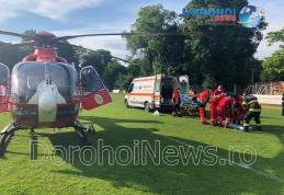 Bărbat cu hipertensiune intracraniană transportat cu elicopterul SMURD de la Dorohoi
