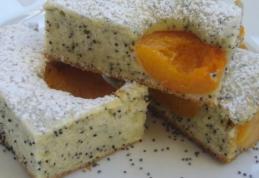 Prăjitură cu mac și caise