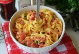 Tagliatelle cu somon