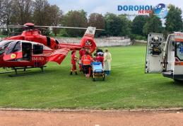 Elicopter SMURD solicitat la Dorohoi pentru un bărbat care a suferit un infarct miocardic - FOTO