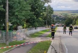 Clipe de panică la Dorohoi după ce o conductă de gaze a luat foc - FOTO