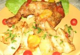 Pui rustic cu cartofi