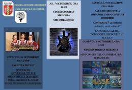 Invitație la evenimentele din cadrul Zilelor Municipiului Dorohoi în perioada 6-9 octombrie 2021