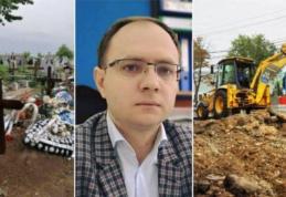 Primăria Botoşani a închiriat un excavator pentru gropile morţilor de COVID