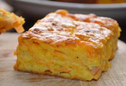 Chec aperitiv cu griș, dovlecei și morcov