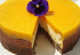 Cheese cake cu ciocolată și portocale