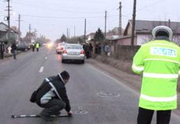 Mort de beat, a spulberat un pieton, apoi a părăsit locul faptei