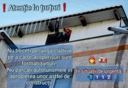 Sfaturi de la pompieri: Atenție la țurțuri!