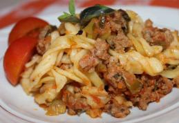 Fusilli cu carne tocată și sos cuptor