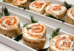 Rulouri cu somon afumat