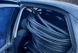 Tineri din Suharău și Cristinești reținuți pentru furt de cablu - FOTO
