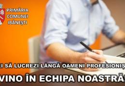 Primăria Comunei Ibănești organizează concurs pentru ocuparea funcției de inspector clasa I cadastru!