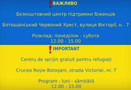 Centru de sprijin gratuit pentru cetăţenii ucraineni, de la Crucea Roșie