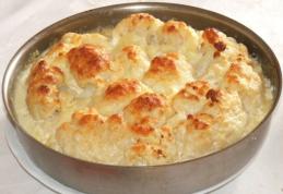 Sufleu de conopidă, praz și mozarella