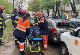 Carambol cu patru mașini pe o stradă din Botoșani. O persoană a ajuns la spital - FOTO