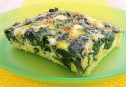 Budincă de spanac cu Mozzarella