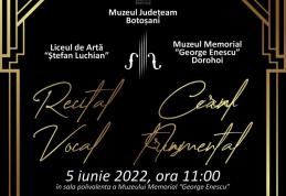 Recital cameral vocal-instrumental la Muzeul Memorial „George Enescu” Dorohoi