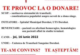 Campania „Te provoc la o donare!” continuă la UTS Dorohoi! Facem bine împreună!
