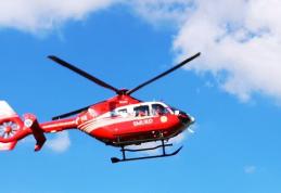 Biciclist lovit de un camion, transportat la Iași cu un elicopter SMURD 